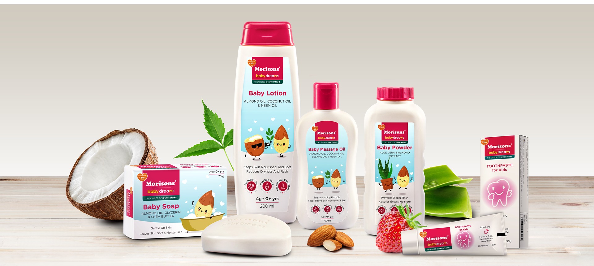 Full Morisons Baby Dreams product line-up