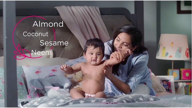 Mother and baby with natural ingredients