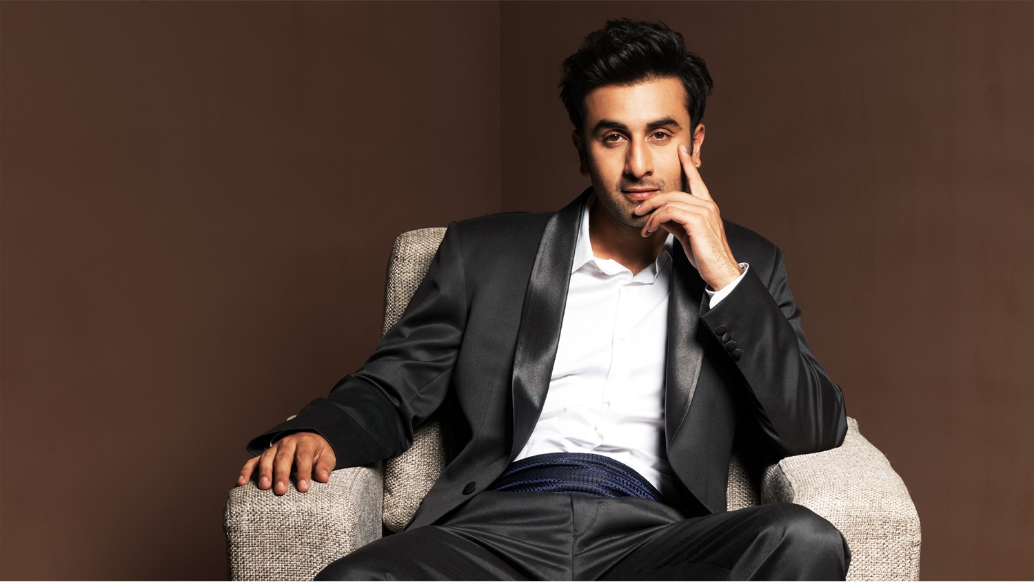 Ranbir Kapoor in a suit, brand ambassador portrait