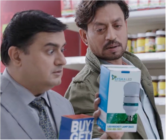 Campaign still, bank manager scene