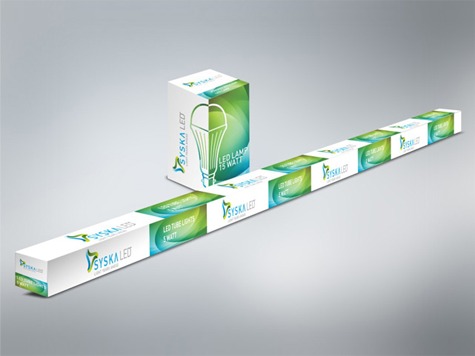 Syska LED tube light packaging
